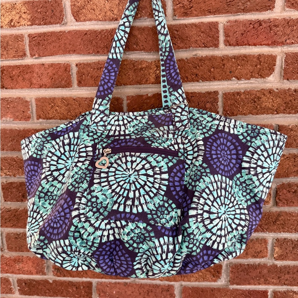 Gia & Dani Purple and Green Women's Tote Bag.  EUC.